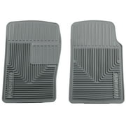 Husky by RealTruck Heavy Duty Floor Mats Front Floor Mats Grey Compatible with 80-05 Cadillac Deville, 92-05 Hyundai Elantra, 07-09 Benz, 98-04 Nissan Frontier, 86-05 Pontiac Gr, Am