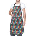 thumbnail image 3 of Goofa Funny Owls Printed Waterproof Apron 33" Chef Aprons for Men Heavy Duty Chemical Work Apron Adjustable Bib Apron, 3 of 9