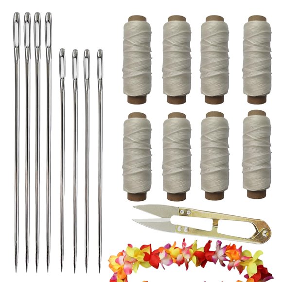 APZDFGIFCD Kit de 17 piezas de agujas para lei con tijeras e hilo