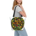 thumbnail image 5 of Goofa Happy Halloween Floral Pattern Tote Bags,Large Capacity Bag,Beach Tote with Zipper Closure, Large Capacity and Foam Padding, 5 of 6