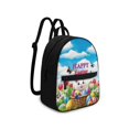thumbnail image 2 of HELLHERO Easter Small Backpack with Bunny Eggs Pattern, Lightweight Mini Rucksack Travel Daypack for Women Outdoor Hiking, 2 of 8