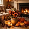 thumbnail image 2 of SLYNSHome Fall Sunflower Ground Stake, Artificial Autumn Floral Yard Decor for Thanksgiving, Harvest Pumpkin Patch Decoration, Halloween Outdoor Garden Ornament, 2 of 6