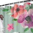 thumbnail image 2 of Shih Tzu Dog and Flower Floral Shower Curtain 72x84in ,Bathroom Decorative Shower Curtains Set with 12 Hooks,Modern Waterproof Washable Shower Curtain, 2 of 4