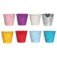 thumbnail image 1 of Small Metal Bucket with Handle, Beach Toys Mini Bucket for Partys Decoration, Classroom, Desktop Storage Bucket,8pcs B, 1 of 5