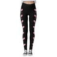 thumbnail image 3 of WILLBEST Leggings de Cintura Alta Para Mujer, Pantalones de Yoga Para Entrenamiento, Suaves, Elásticos, Cómodos, Deportivos, Para Correr, Fitness, Estampado de Pascua Chica, 3 of 5