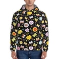 thumbnail image 2 of Zufioo Flower Butterfly Design Fleece Comfortable Hoodie for Mens,Sweatshirt for Men,Pullover Hooded Sweatshirt for Men -Medium, 2 of 5