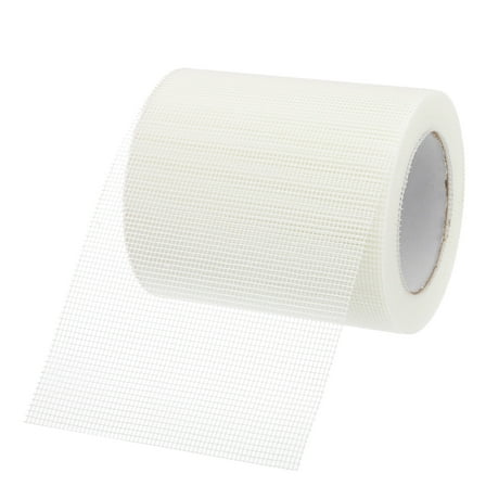 Uxcell Drywall Repair Mesh Tape, 6 Inch x 98 FT Fiberglass Adhesive Dry Wall Joint Tape 13 Mesh, White