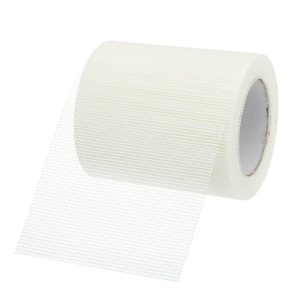 Uxcell Drywall Repair Mesh Tape, 6 Inch x 98 FT Fiberglass Adhesive Dry Wall Joint Tape 13 Mesh, White
