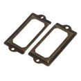 thumbnail image 2 of Unique BargainsOffice Library Iron Retro Style Tag Label Holder Bronze Tone 70mmx33mm 20pcs, 2 of 3