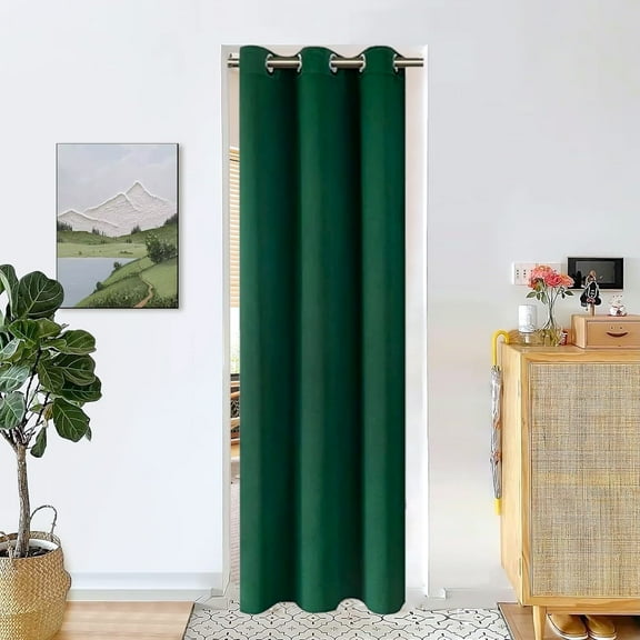 Blackout Curtain for Doorways and Closets K68 HUNTER Color Window Thermal Insulated Top Grommets for Bedroom 37" X 84"