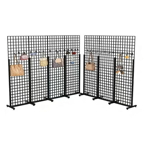FixtureDisplays® Metal Stand Gridwall Display Sturdy Metel Wire Merchandiser Rack Floor Stand (10054+15809) x 7PK