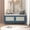 Blue, variant on Wohh Boho Rattan Entryway Bench with Storage, Cushioned Shoe Bench with Double Doors, Wooden Shoe Organizer Bench for Entryway and Hallway,Beige
