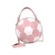 thumbnail image 2 of Bolso bandolera de gran capacidad con forma de balón de fútbol, ​​bolso de mano redondo. Rosa, 2 of 9