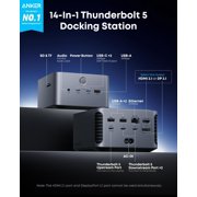 Anker Prime TB5 Docking Station, 14-in-1 Thunderbolt 5 Dock with 120Gbps Max Transfer, Thunderbolt Dock with 140W Max Charging, Cooling System, Ambient Lighting, Up to 8K
