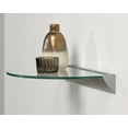 thumbnail image 3 of Wallscapes Essentials Half Round Clear Glass Floating Shelf Kit 12" Wide x 8" Deep, 3 of 5