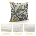 thumbnail image 4 of Creowell  Yellow Bird Throw Pillow Cover Floral Bud Foliage Nature Plant Flower Botanical Branch Watercolor Pillow Case  Decorative Men Women Boy Girl Room Cushion Cover for Home Couch Bed, 4 of 5