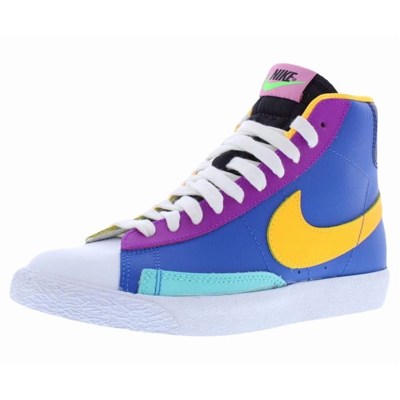 Nike Blazer Mid GS Boys Shoes Size 4.5, Color: Battle Blue/Laser Orange