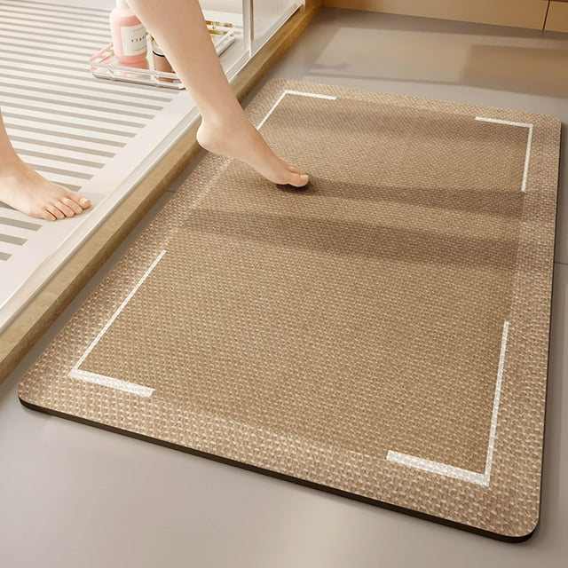 Dvkptbk Bath Mat Non Slip Floor Mat for Bathroom Entrance, Water Absorption for Bathroom Entrance, Foot Mat for Bathroom Entrance, Toilet Carpet Bathroom Rugs on Clearance