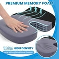thumbnail image 2 of Seat Cushion, Office Chair Cushions, Car Seat Cushion, Non-Slip Sciatica & Back Coccyx Tailbone Pain Relief Chair Pad, Memory Foam Butt Pillow for Computer Desk, Office Chair(Black, XXL), 2 of 6