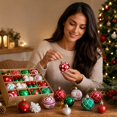 thumbnail image 7 of 44PCS Christmas Ornaments Balls Electroplated Xmas Tree Decorations Hanging Colorful Christmas Balls Ornaments Set, 7 of 7