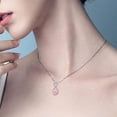thumbnail image 2 of Love Infinity Necklace Inlaid with Pink Heart Enamel 925 Sterling Silver Romantic Necklace Women Jewelry Gift for Valentine's Day Birthday, 2 of 5