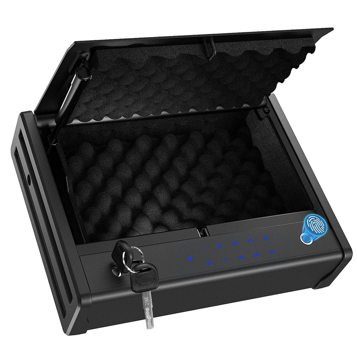 Quick Access Fingerprint Gun Safes for 2 Pistols with Three Ways to