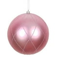 thumbnail image 1 of Vickerman N170779D 6 in. Pink Matt Glitter Swirl Ornament Ball - 3 per Box, 1 of 3