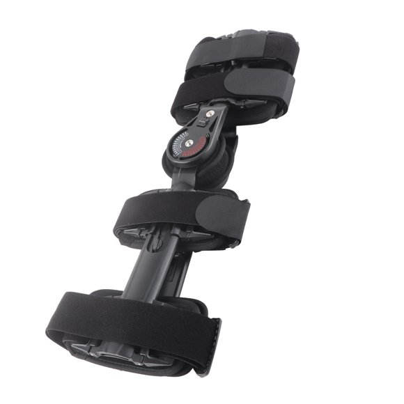 Hinged Knee Brace, Breathable 90 Degrees Extension Knee Support Stabilizer 120 Degrees Bending Angle for Leg Injuries