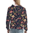 thumbnail image 7 of Lsque Flower Pattern Casual Women's Hoodie,Hooded Sweatshirt with Kangaroo Pocket,Pullover Hoodie with Eye-catching Drawstrings-XX-Large, 7 of 7