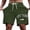 Army Green, variant on Men's Casual Shorts For Summer For Daily Wear And Leisure Activities With Letter Print Style Male Shorts