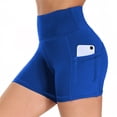 thumbnail image 5 of Women's High Waisted Biker Shorts Stretchy Workout Yoga Shorts with Pockets, 5 of 6