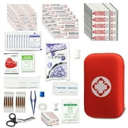 277 Pcs First Aid Kit Car Emergency Survival Supplies Kit for Home Travel Portable Red AMORNING