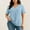 Light Blue, variant on Tdoqot Womens Plus Size T Shirts with Poccket- Casual Short Sleeve Loose Fit V-Neck Summer Tops Tee Light Blue Size XL-5XL