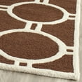thumbnail image 3 of SAFAVIEH Cambridge Joss Geometric Circles Wool Area Rug, Dark Brown/Ivory, 9' x 12', 3 of 5