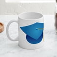 thumbnail image 4 of CafePress - Blue Graduation Cap Mug - 11 oz Ceramic Mug - Novelty Coffee Tea Cup, 4 of 6