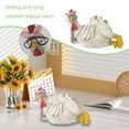 thumbnail image 4 of Good Morning Chicken Figurine Decor,Funny Resin Sitting Lying Rooster Figurine,Novelty Resin Rooster Sculptures,Chicken Decorations for Home Office Desktop Bookshelf Festival Gift E0L0, 4 of 8