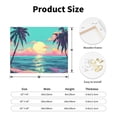 thumbnail image 2 of Xecao Retro Palm Beach Sunset for Waterproof Framed Canvas Art - Modern Home Decor with Real Wood Frame for Gifting and Interior Design,Horizontal, 2 of 6