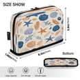 thumbnail image 3 of Standing Pencil Case with Base Large Capacity Stationery Pouch Pen Bag with Zipper for Women Men Hand-drawn Shell Pattern, 3 of 7