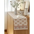 thumbnail image 5 of Table Runner 120 Inches Long for Kitchen Dining, Orange Floral Dresser Scarf Farmhouse, Dining Table Decorations for Wedding/Parties, Country Boho Ethnic Art Flowers Motifs 13 x 120 In, 5 of 8