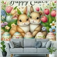 thumbnail image 4 of JEUXUS Easter Festival Bunny Egg Wall Art Tapestry (Multiple SKUs) Painting, 4 of 6
