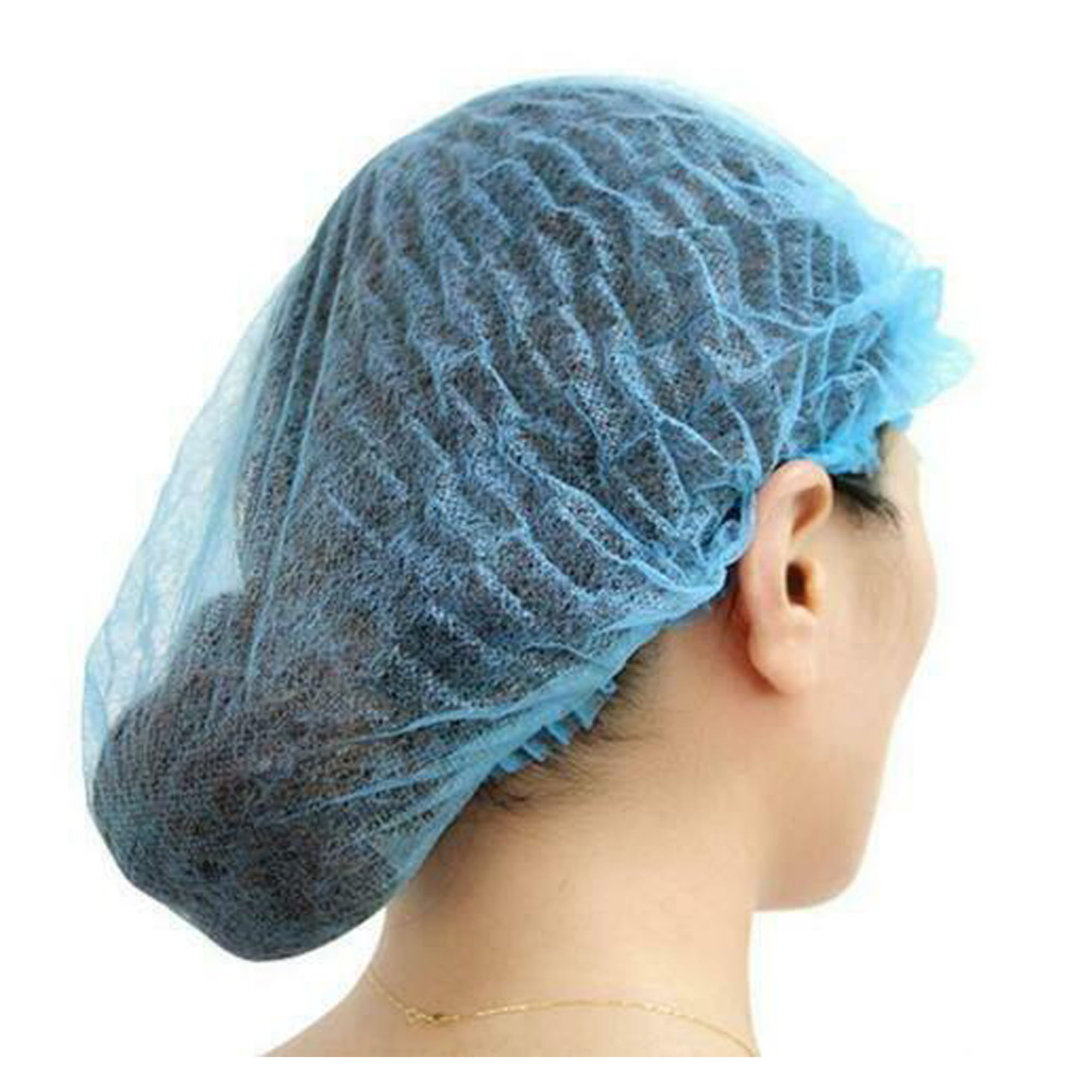 Details about   100pcs Disposable Hair Net Bouffant Cap Non Woven Stretch Dust Cap Head Cover 