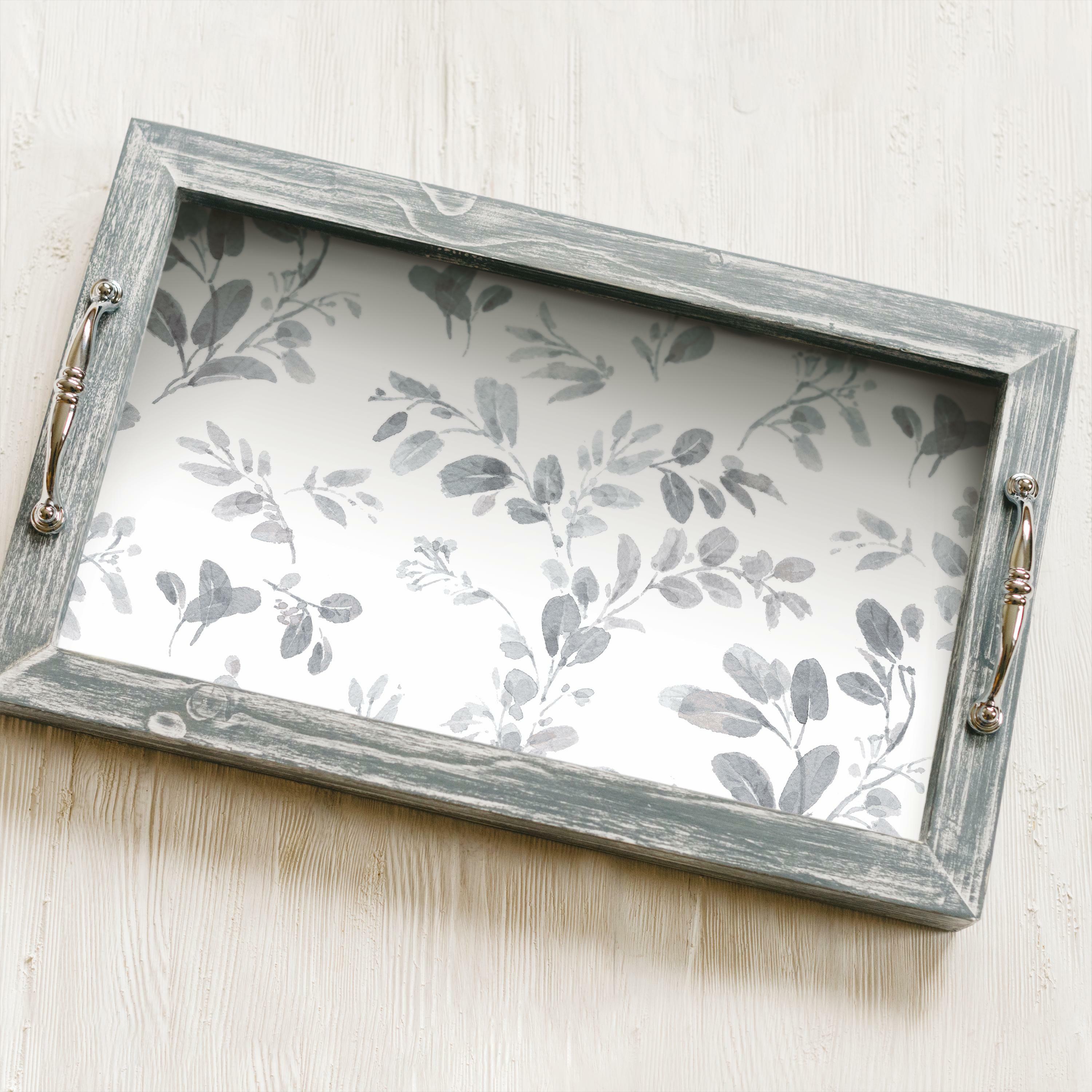 RoomMates Gray, Lisa Audit Dancing Leaves Peel & Stick Wallpaper 20.5 inches