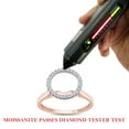 thumbnail image 7 of 1/10 Carat Round Cut Lab Created Moissanite Diamond Open Round Halo Circle Ring For Women In 14K Rose Gold Plated 925 Sterling Silver (Color: G-H, Clarity: VVS1, 0.10 Ct) Size - 9.5, 7 of 7