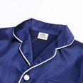 thumbnail image 4 of Pyjamas en Soie pour Enfants Filles Garçons Manches Courtes Col en V Poches 2 Pcs Été pour 1-13 Ans, 4 of 7
