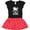 Black & Red with Polka Dots, variant on Inktastic My Mimi Loves Me Unicorn Girls Toddler Dress