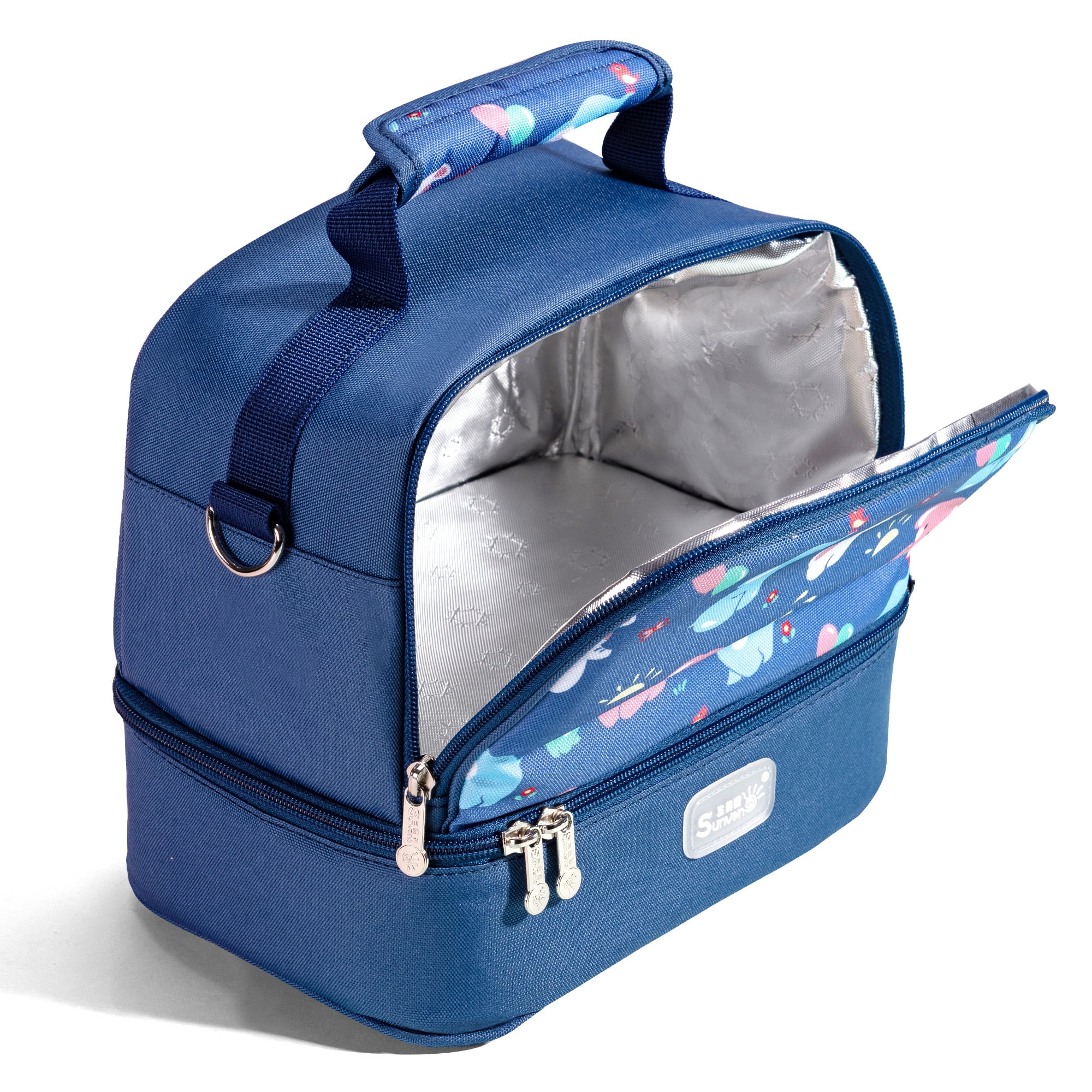 Sunveno Insulated Polyester Lunch Box for Unisex, Solid Print, Elephant