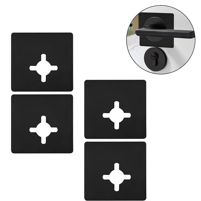 Plaques de Serrure de Porte en Acier Inoxydable Noires pour Solutions de Réparation et de Renforcement