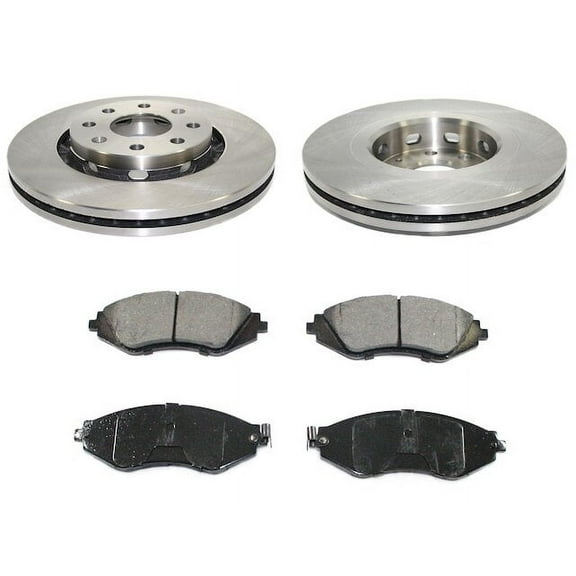 Front Brake Pad and Rotor Kit - Compatible with 2007 - 2011 Chevy Aveo5 2008 2009 2010
