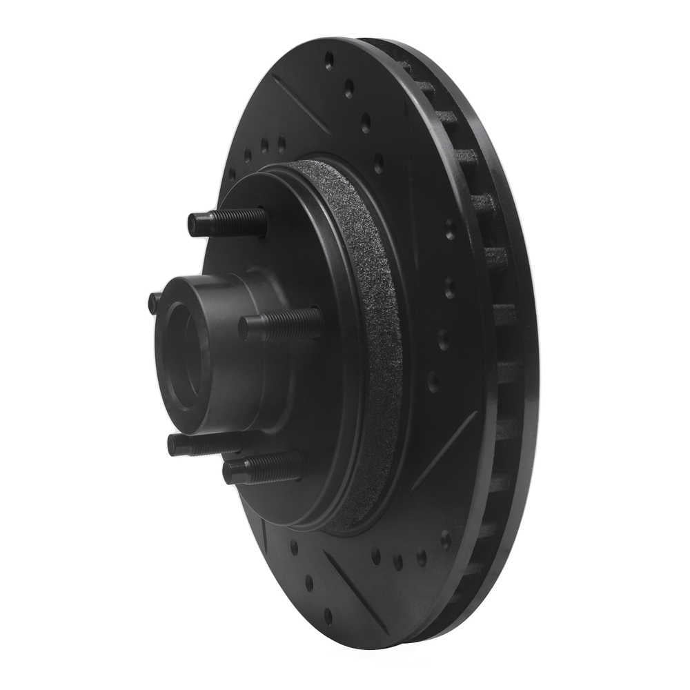 Dynamic Friction Company 633-55000R DFC Brake Rotor - Drilled And Slotted - Black