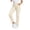 Beige, variant on Women's High Waisted Stretchy Ankle Pants, Straight Leg Pull on Yoga Work Trousers with Pockets, Casual Daily Wear or Office, Breathable and Comfortable White XL